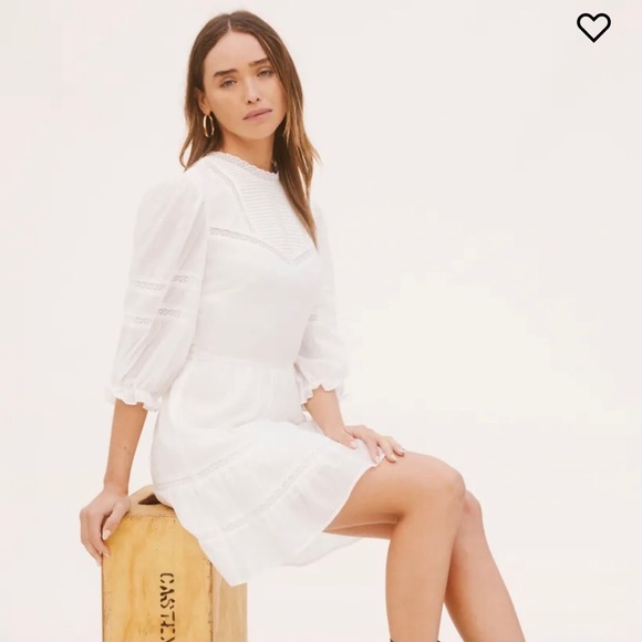 Reformation Miley White Dress Size 6 (brand new with tags) - Picture 3 of 7